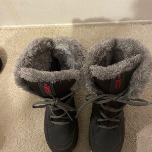 Columbia Women's Black and Gray Fur-Lined Winter Boots